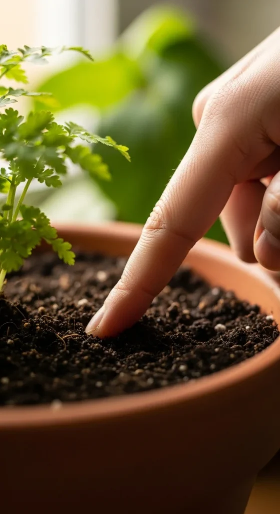 Check Soil with Your Finger