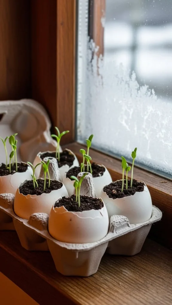 Use Eggshells as Tiny Seed Cups