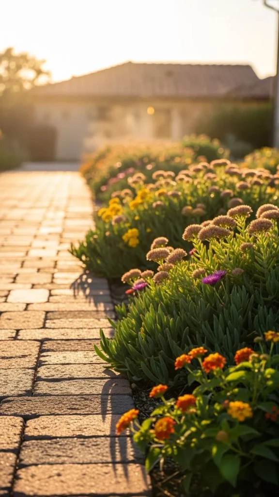 Warm Brick Pathway Border