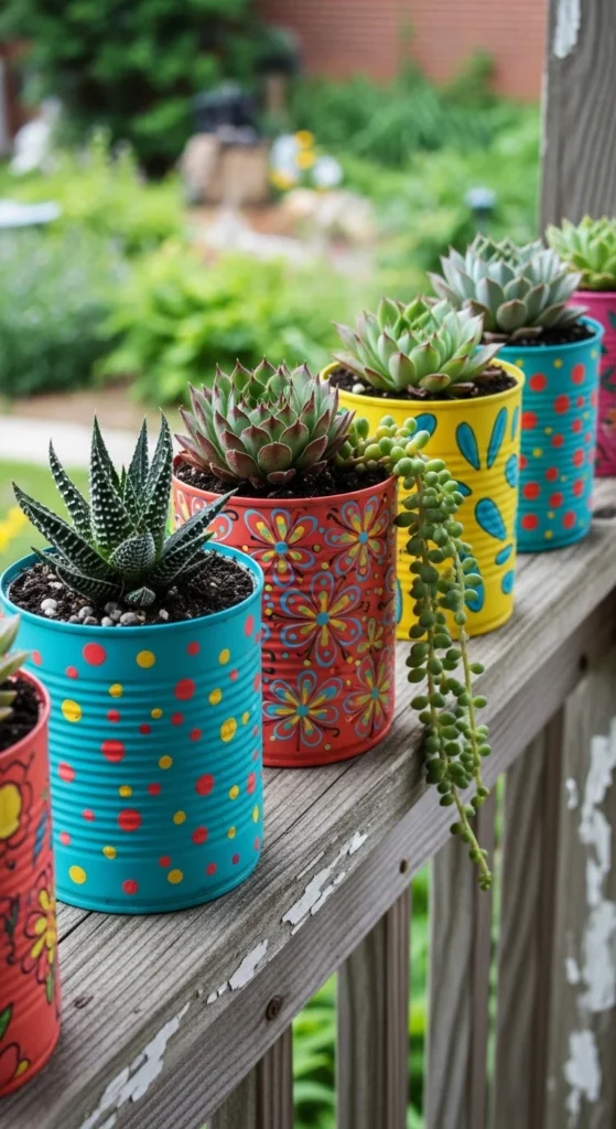 Grow Succulents in Tin Cans