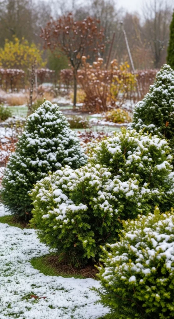 Add Evergreen Shrubs for Winter Color