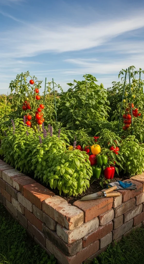 Brick Raised Garden Bed