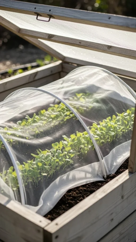 Use Row Covers Inside the Cold Frame