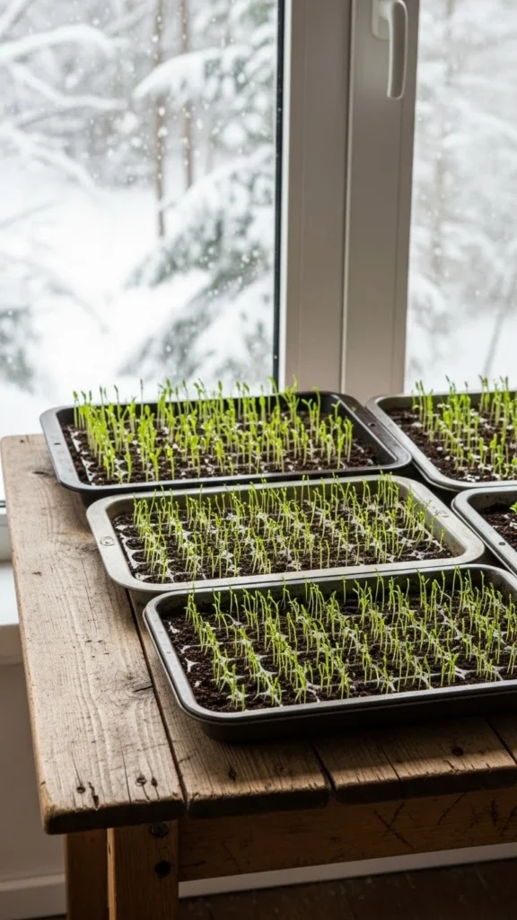 Use Old Baking Trays as Seed Pans