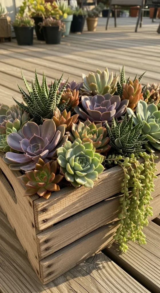 Use Wooden Crates as Planters