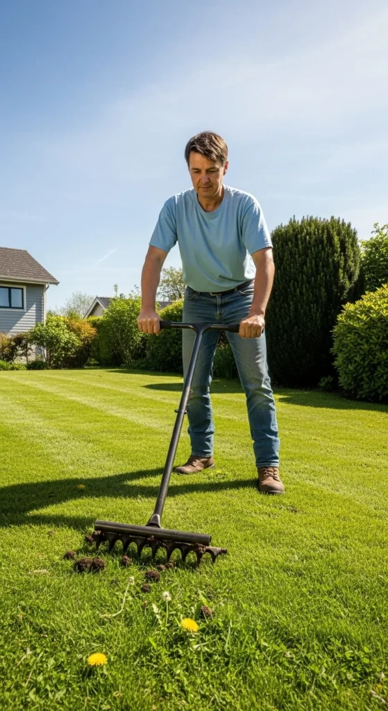 Aerate Lawn Once a Year