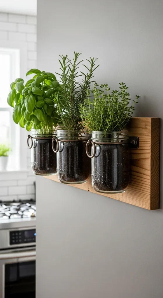Mason Jar Herb Gardens