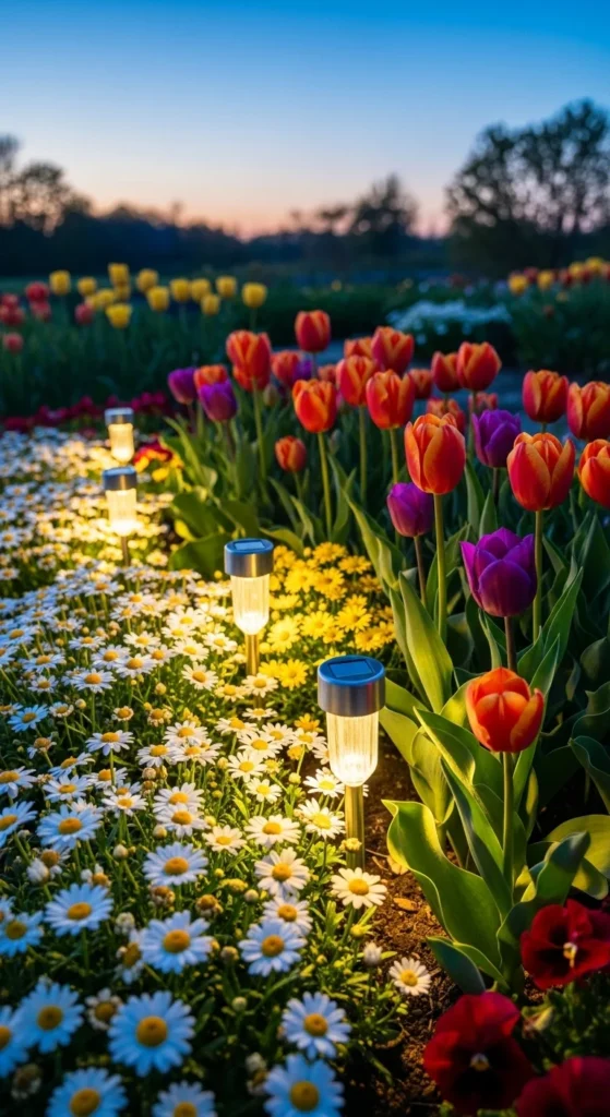 Add Lighting to Flower Beds
