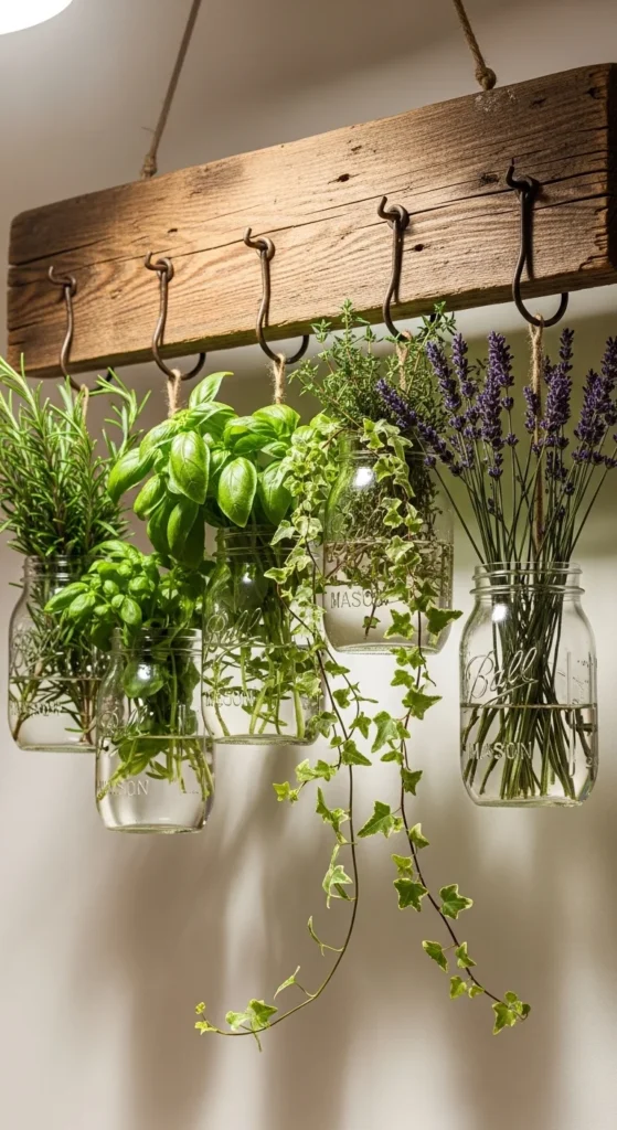 Hanging Mason Jars