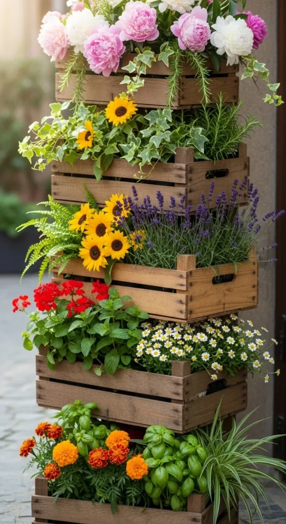 Vertical Crate Garden