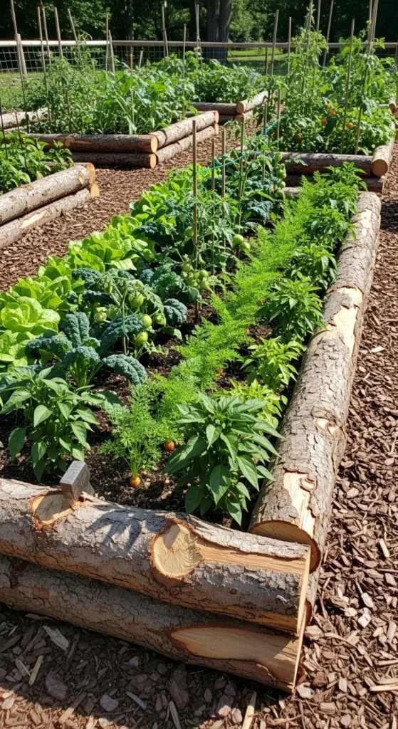 Log Border Raised Bed