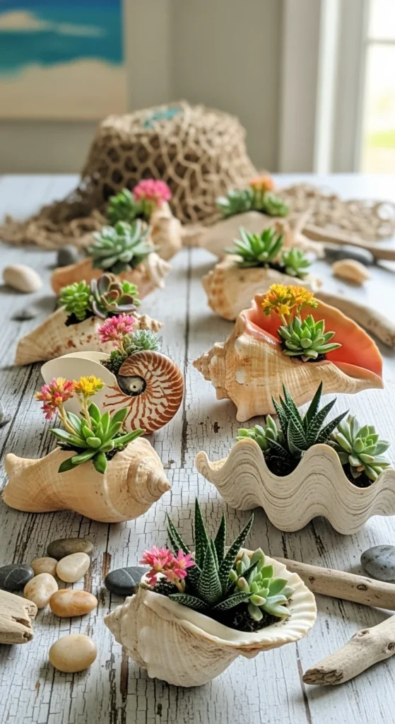 Plant in Seashells