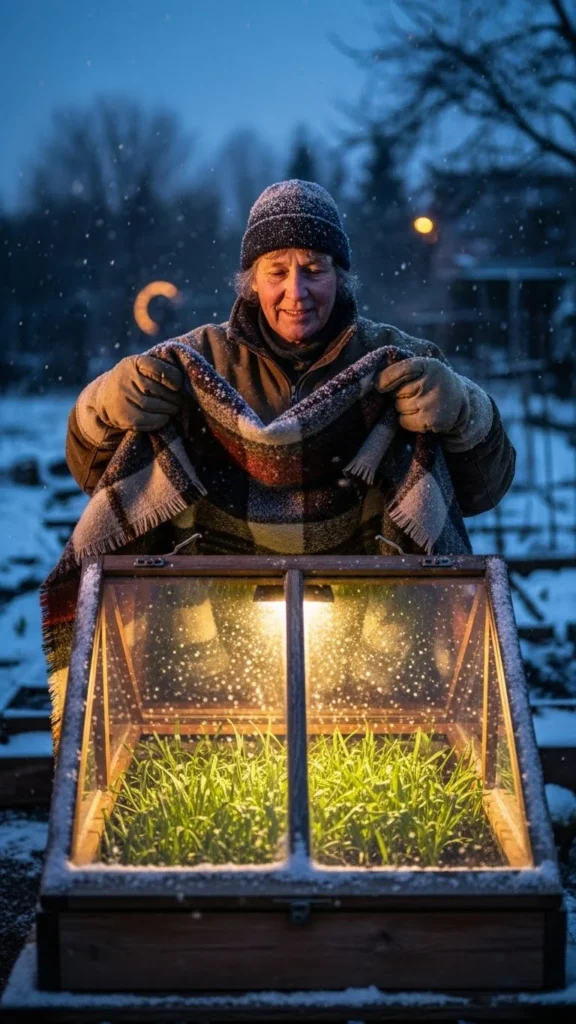 Use Old Blankets on Extra-Cold Nights