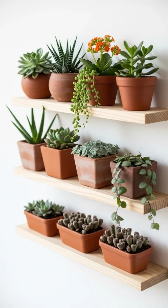 Create a Succulent Wall Shelf