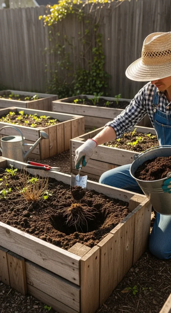 Replace Old Soil in Raised Beds