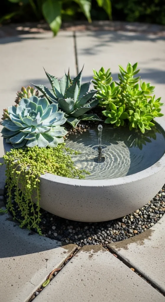 Make a Succulent Bowl Fountain
