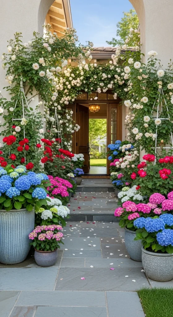 Frame Your Entryway with Flowers