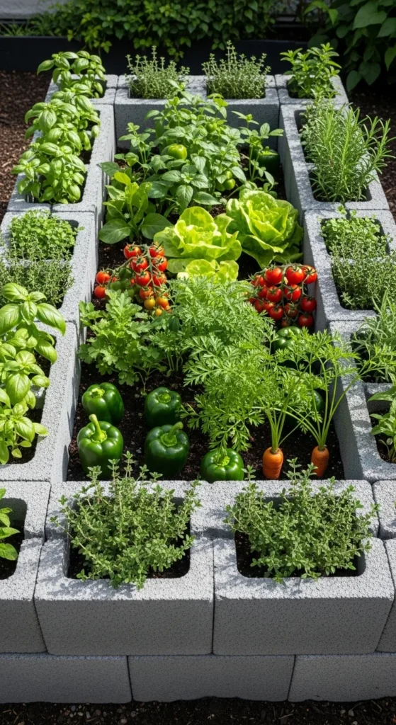 Cinder Block Garden Bed