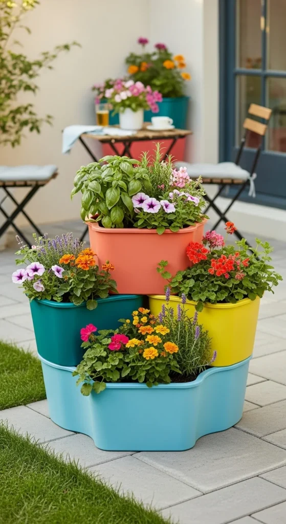 Stackable Plastic Planters