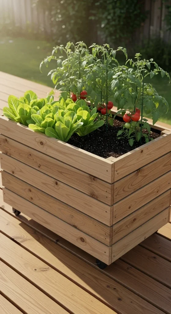 Rolling Garden Bed on Wheels