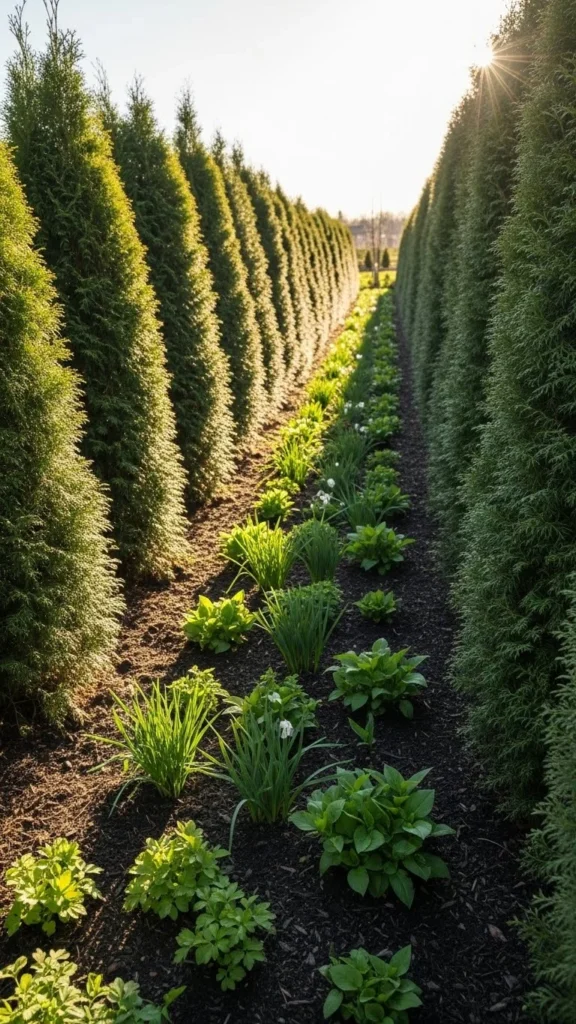 Dense Shrub Windbreak Pocket