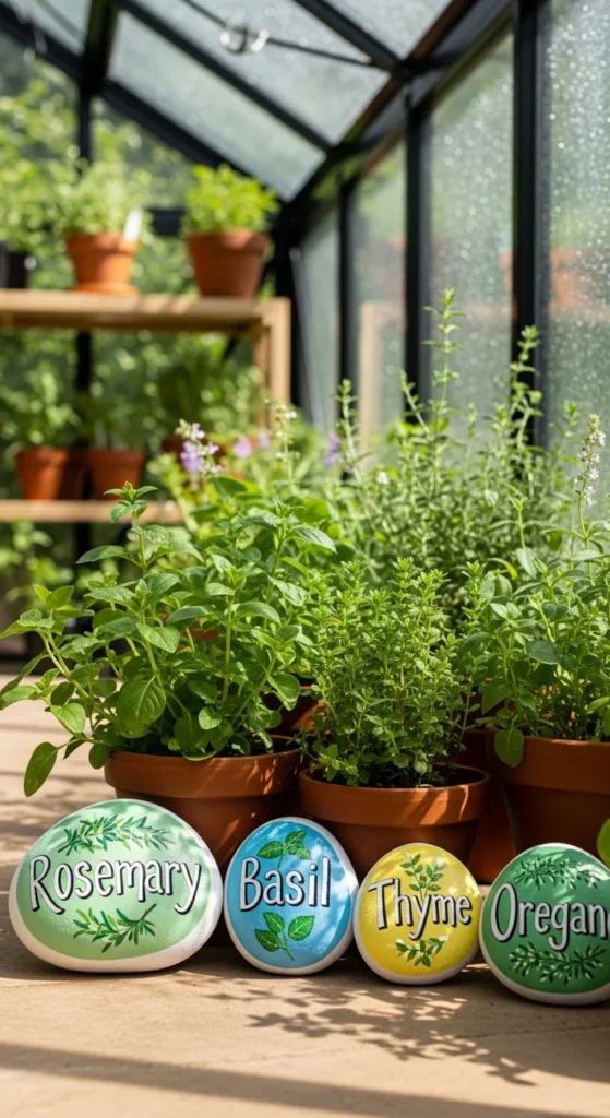 Label Plants with Painted Rocks
