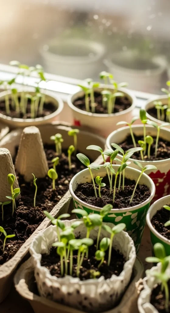 Start Seeds in Recycled Containers