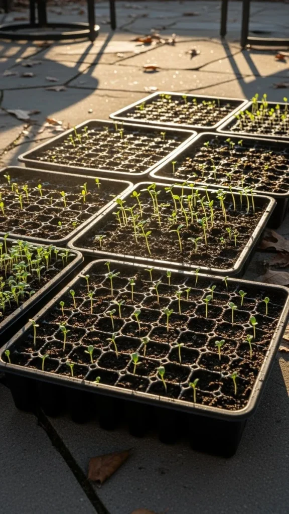 Warm Soil With Black Trays