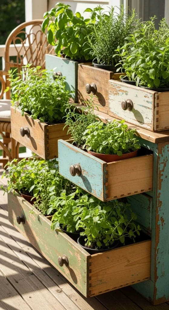 Reused Wooden Drawers