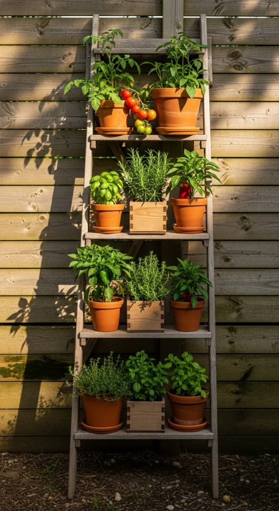  Use a Ladder Shelf for Pots