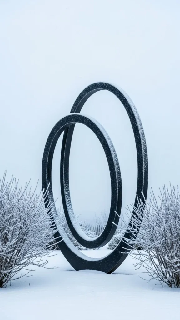 Abstract Metal Loop Sculpture