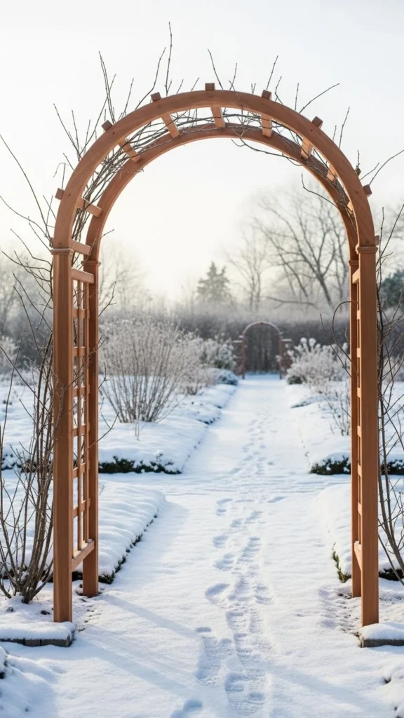 Rustic Cedar Arch Trellis