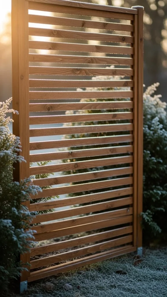  Wooden Slat Screens with Winter Stain