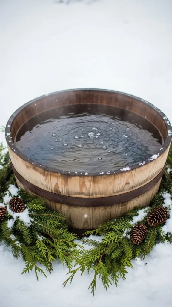Cedar Barrel Water Feature