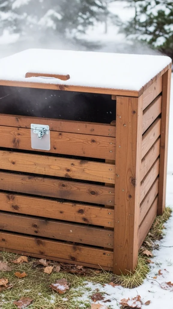 Cedar Box Winter Bin