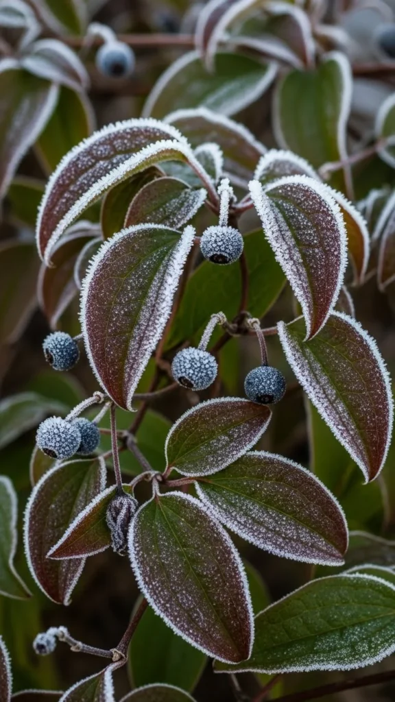 Evergreen Clematis with Berries