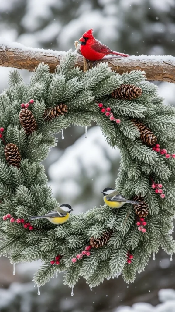 Evergreen Wreath Perches