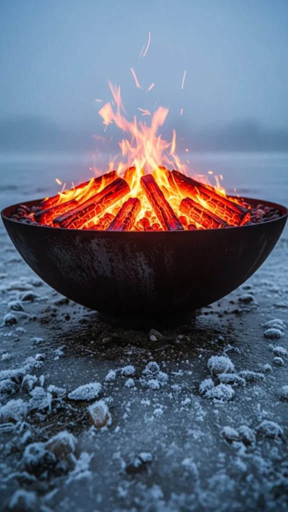 Fire Bowl With Hidden LED Glow