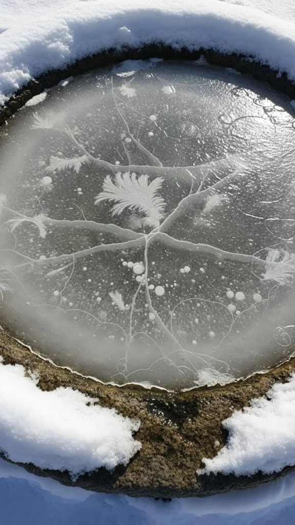Ice-Friendly Water Basin Sculpture