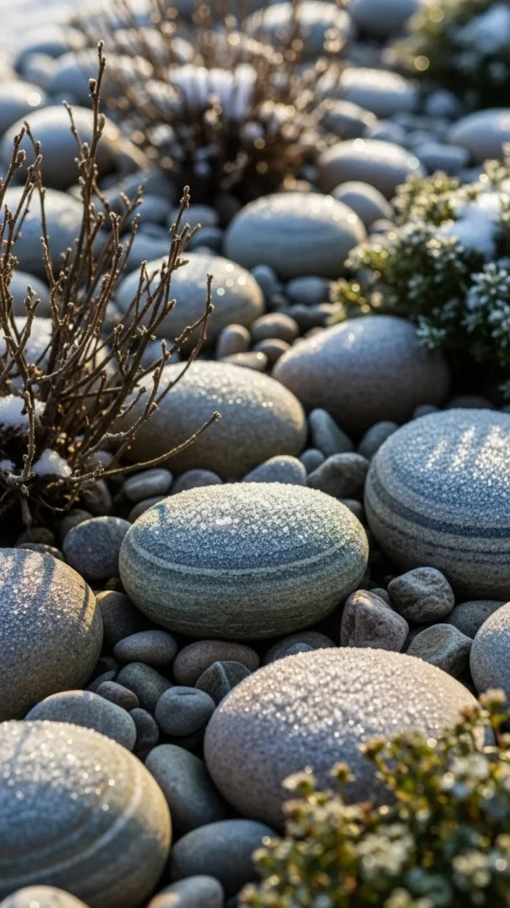 Rock Mulch for Drainage Control