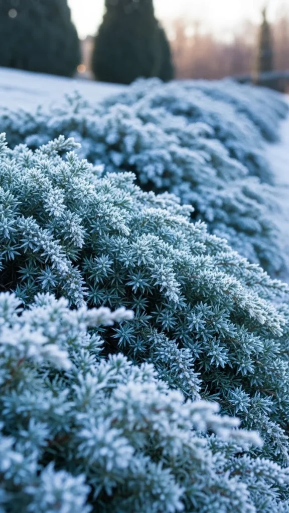Blue Star Juniper Border
