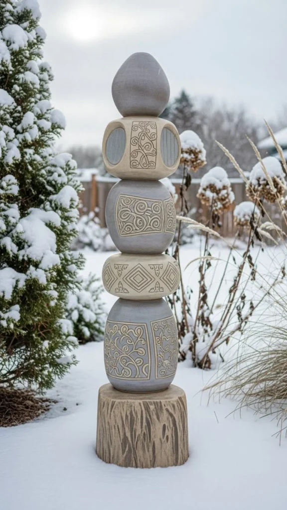 Ceramic Garden Totem
