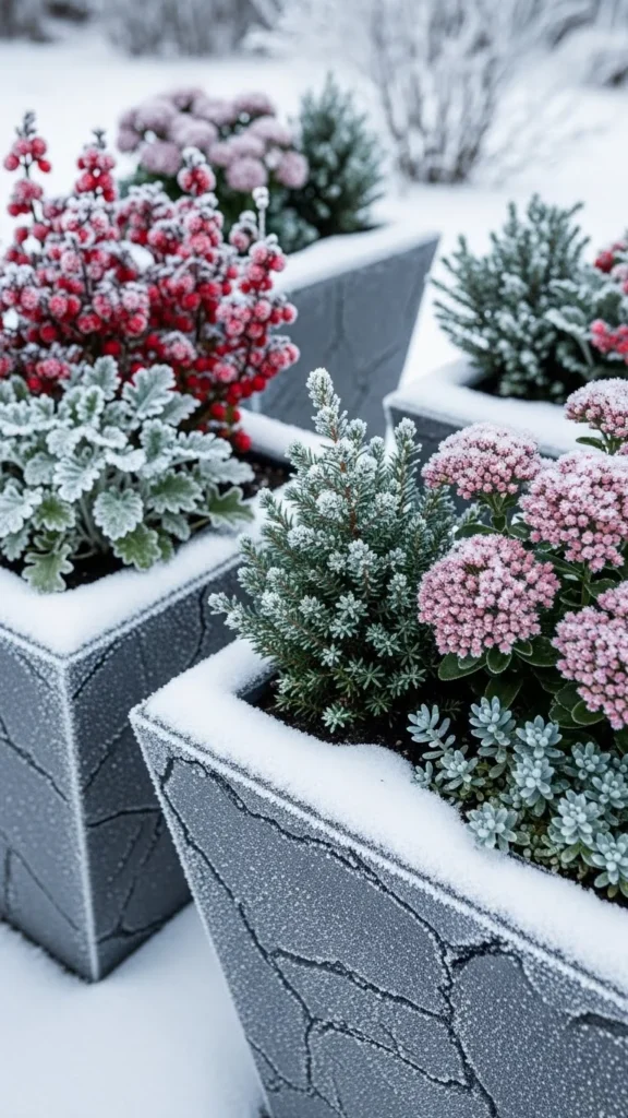 Concrete-Look Lightweight Planters