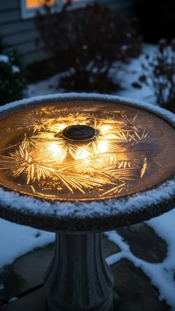 Lit Water Feature or Birdbath