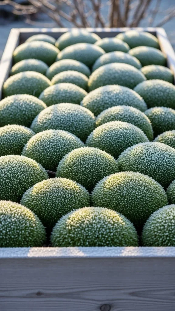Moss Mounds in a Raised Bed