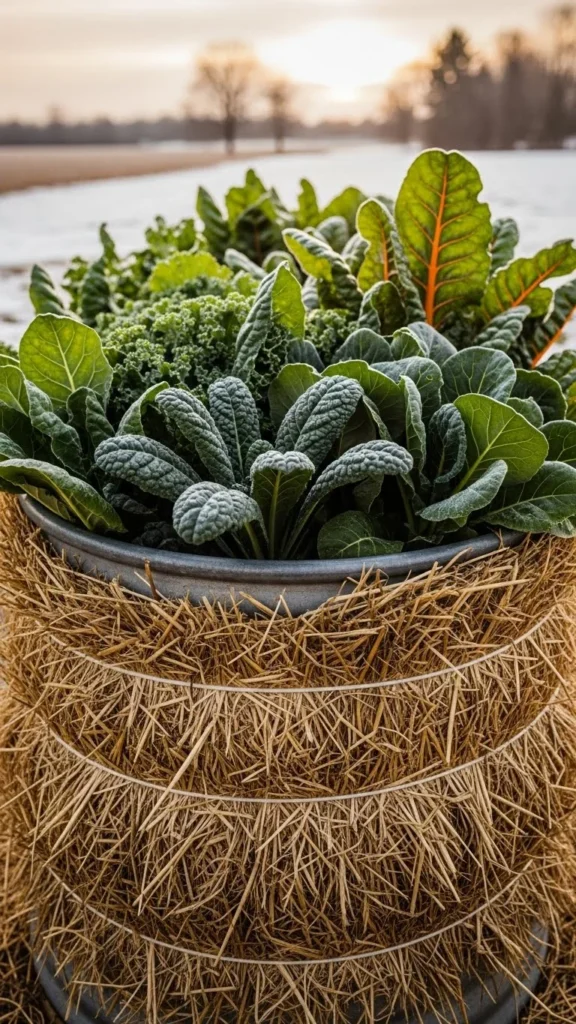 Hay-Insulated Garden Trough