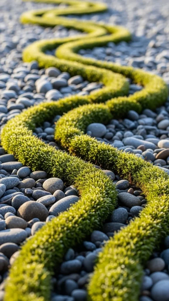Moss and Pebble Stream Illusion