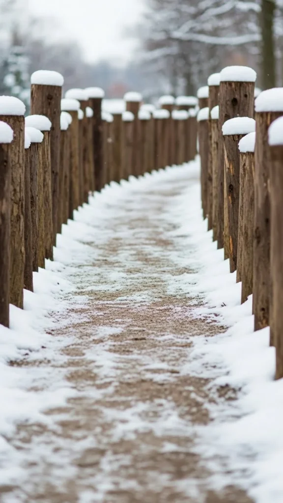 Natural Log-Edged Walkway