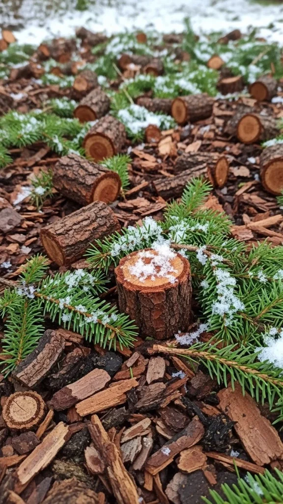 Recycled Christmas Tree Mulch