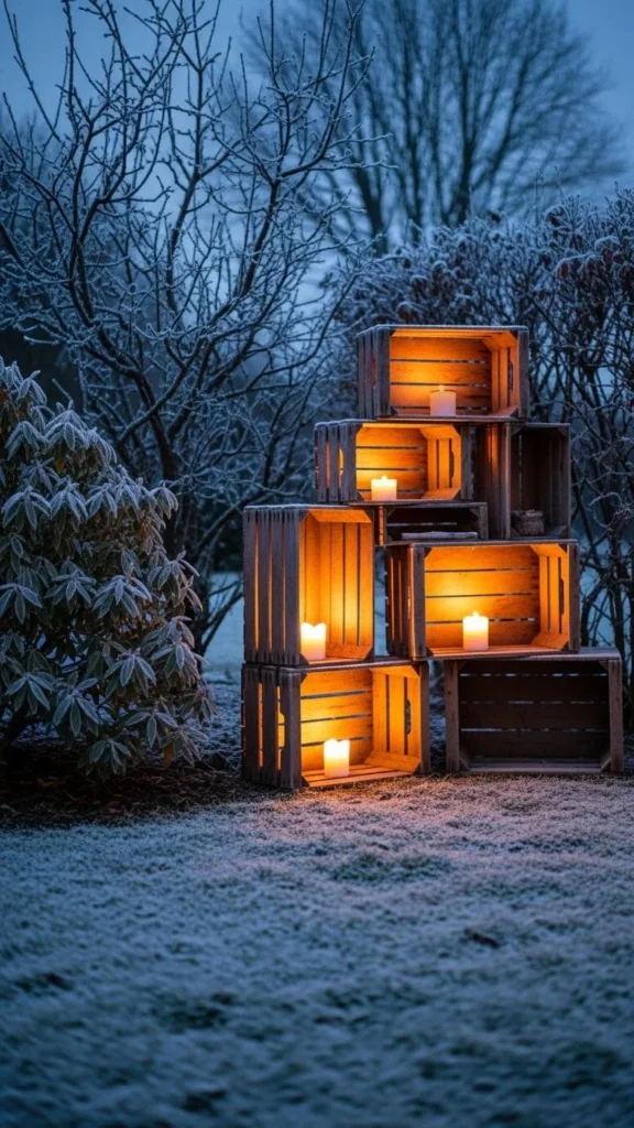 Wooden Crate Light Boxes